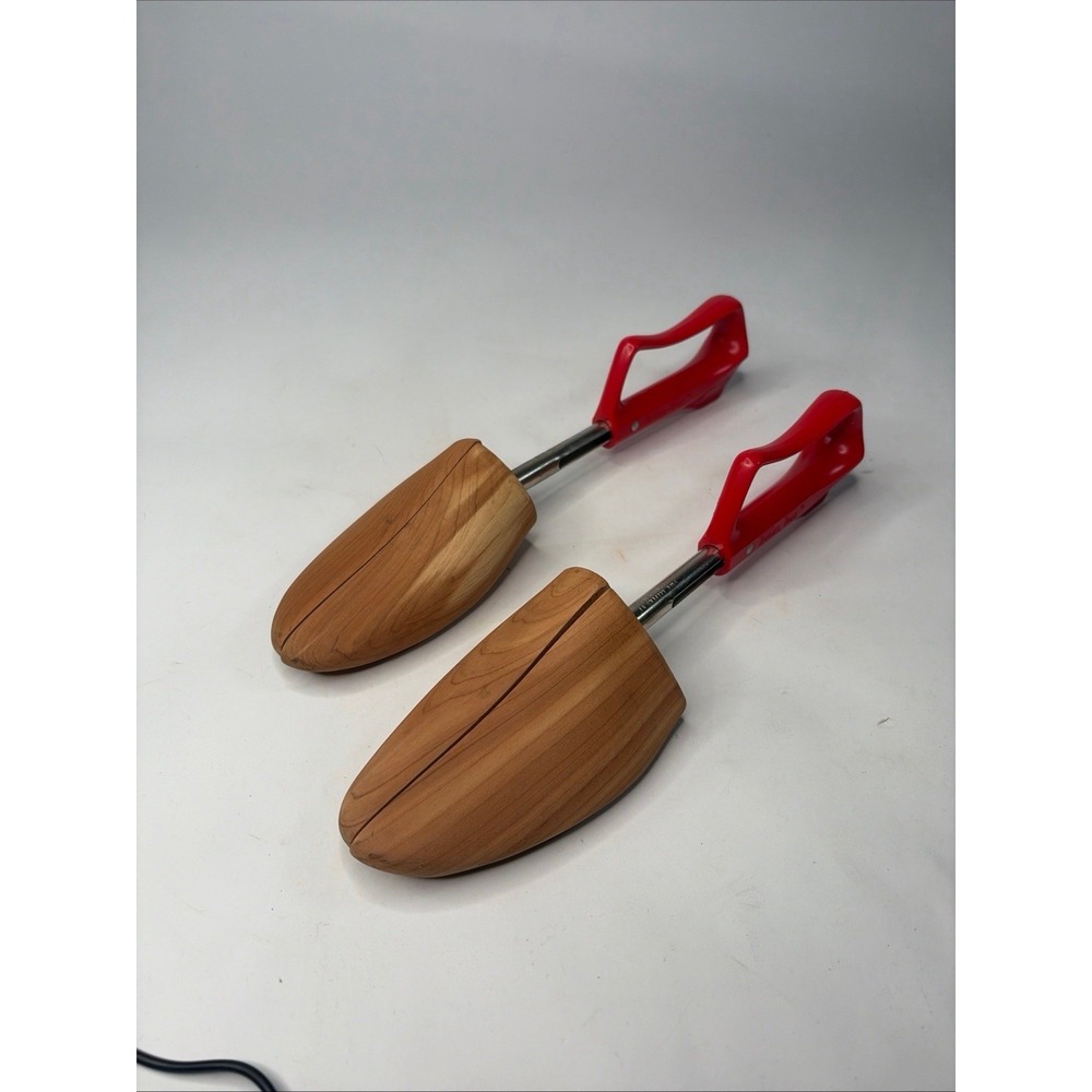 Florsheim Shoe Men's Wooden Shoe Stretchers Shoe Tree Adjustable Spring Loaded 4